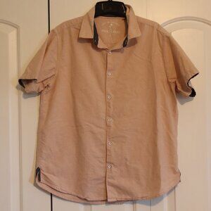 Free Planet Lost in Paradise Short Sleeve Mens Cotton Button Down Size Large